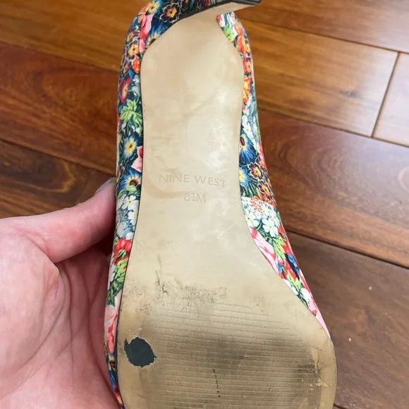 Nine West Multicolor Floral Heels - Picture 4 of 5